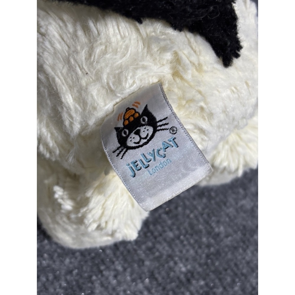 Jellycat Plush Toy Bashful Puppy 13" Medium White Black Stuffed Animal EUC‎ - Picture 7 of 7